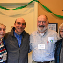 Barbara Cole, Barry Peters, Tom Kilbane, and Channie Peters celebrate the opening.