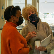 Joanne of IVC with a visitor