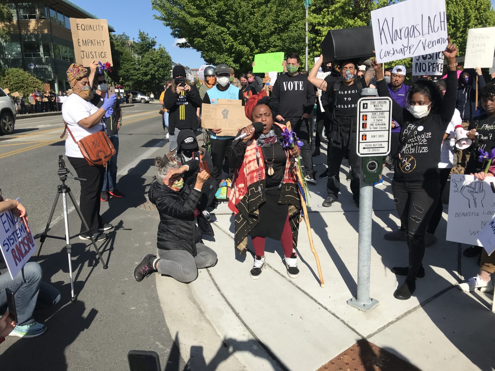 June 2020 Demonstration Hwy 305 and Winslow Way