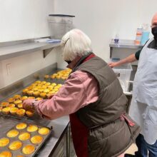 two bakers prepare cornbreak