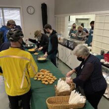 serving line for chili