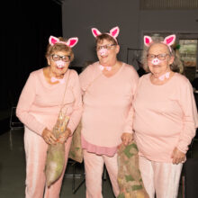 Image: People in Three Little Pigs costume